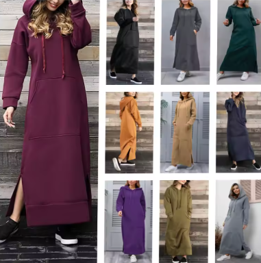 Hooded Cosy Maxi Dress