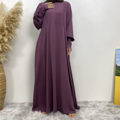 Maroon Jilbab Prayer Dress with Attached Scarf